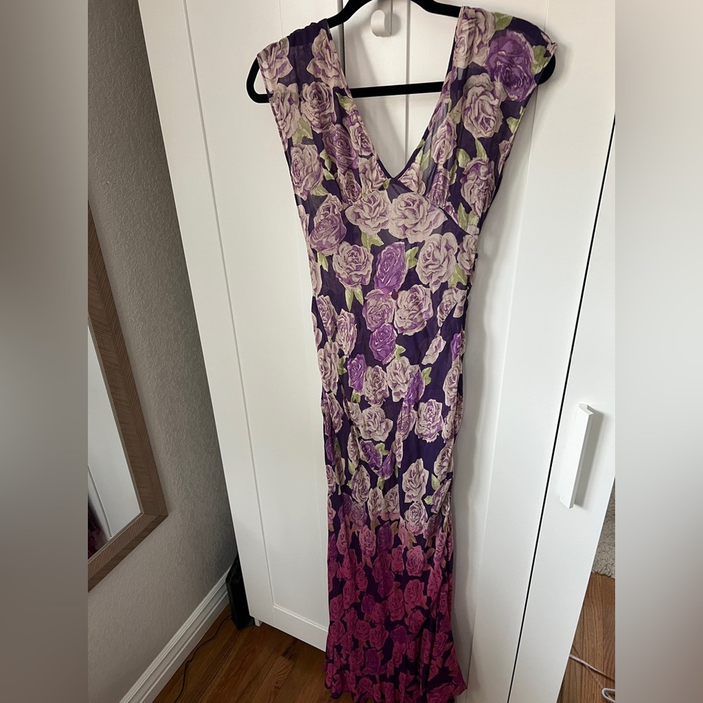 Free People Rose Garden Maxi Dress, Sz 2